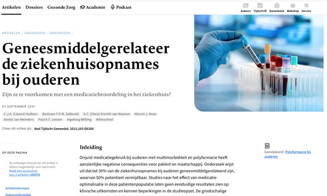 In de media